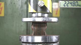 How Strong is Red Hot Steel? Hydraulic Press Test!