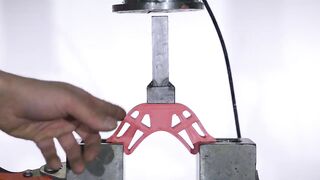Which is the Strongest Bridge?  Hydraulic Press Test!