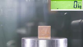 How Strong is Titanium? Hydraulic Press Test!