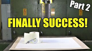 Folding paper more than 7 times with Hydraulic Press
