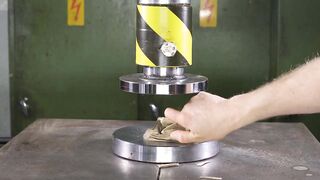 Folding paper more than 7 times with Hydraulic Press