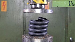 How Strong Are Rubber Parts? Hydraulic Press Test!