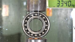 How Strong Are Ball Bearings? How Fast is the Shrapnel? Hydraulic Press Test!