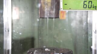 How Strong Are Ball Bearings? How Fast is the Shrapnel? Hydraulic Press Test!