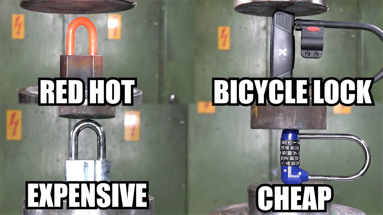 How Strong Are Locks? Hydraulic Press Test!