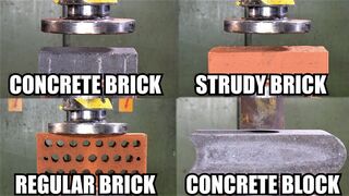 How Strong are Bricks? Hydraulic Press Test!