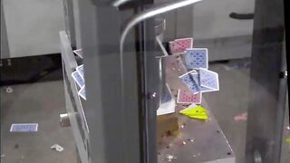 Exploding Playing Cards with Hydraulic Press | in Bullet Time Slow Motion!