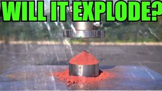 Crushing Pile of Thermite with Hydraulic Press