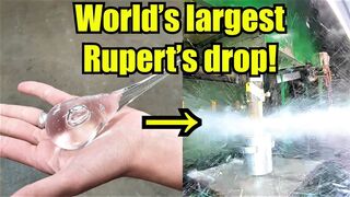 How Strong Are Prince Rupert's Drops? Hydraulic Press Test!