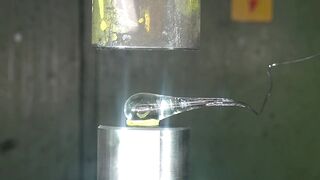 How Strong Are Prince Rupert's Drops? Hydraulic Press Test!
