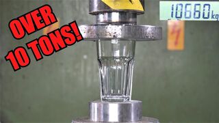 How Strong Are Drinking Glasses? Hydraulic Press Test!