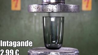 How Strong Are Drinking Glasses? Hydraulic Press Test!