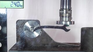 Which is Stronger Cheap Wrench or Expensive Wrench? Hydraulic Press Test!
