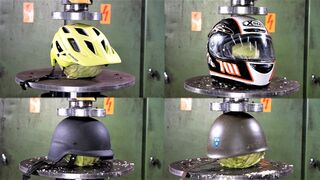 Which is The Strongest Helmet? Hydraulic Press Test!