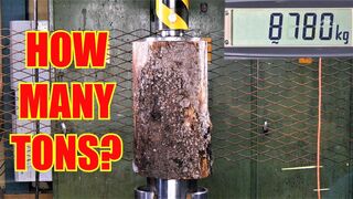 How Strong is a Log? Hydraulic Press Test!