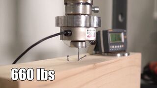 How Hard It Is To Push Nail into Wood? | Hydraulic Press Test!