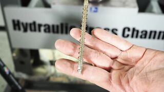 How Hard It Is To Push Nail into Wood? | Hydraulic Press Test!
