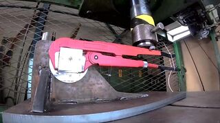 Testing Huge Wrench and Other Tools with 150 Ton Hydraulic Press