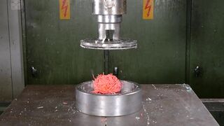 Pressing Candles Through Small Holes with Hydraulic Press | in 4K