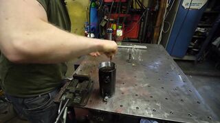 Making Peanut Butter with Hydraulic Press