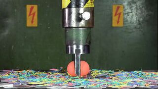Splitting 10 Decks of Playing Cards with Hydraulic Press | in 4K!