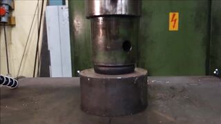150 Ton Hydraulic Guillotine Vs. Bowling Ball and Nokia 3310 | in 4K