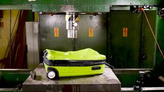 How to Pack a Suitcase with Hydraulic Press | in 4K