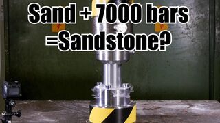 Making Sandstone from Sand with Hydraulic Press