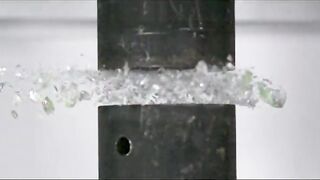 Crushing Glass Balls with Hydraulic Press | Filmed over 100 000 fps!