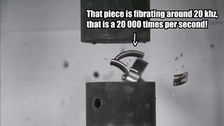Exploding Ball Bearing with Hydraulic Press at 320 000FPS!!