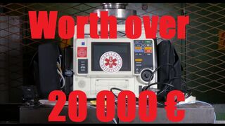 Crushing Defibrillator with Hydraulic Press