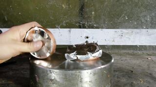 Crushing Copper and Aluminium with hydraulic press