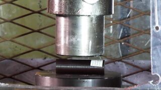 Crushing different plastics with hydraulic press part 2