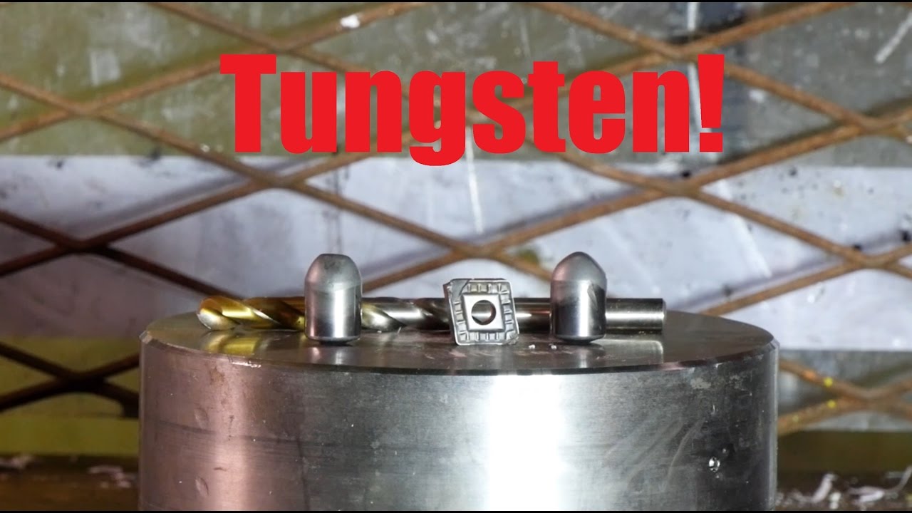 Can you crush tungsten bit with hydraulic press?