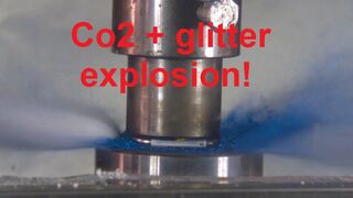 SUPER SLOW MOTION: explosions with hydraulic press