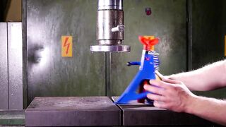 Crushing jack stand and screw jack with hydraulic press
