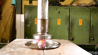 Crushing unhealthy diet with hydraulic press
