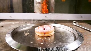 Crushing unhealthy diet with hydraulic press