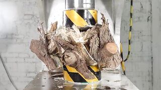 The big wood supports a 200-ton hydraulic press, which is amazing
