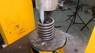 Spring vs. hydraulic cutter, the cutting sound is so beautiful