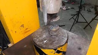 The hydraulic machine can cut 10 thick discus and 50 iron coins?