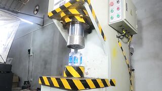 What happens when you crush Liquefied gas tank with hydraulic press !!!
