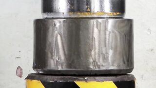 What happens when you crush Liquefied gas tank with hydraulic press !!!