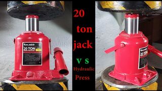 Can a 200 ton hydraulic press break a 20 ton jack?