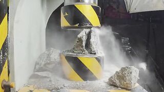 Super Hard Boulder vs Hydraulic Press