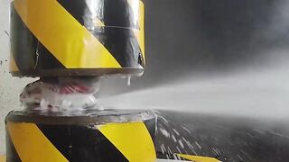 200 tons of pressure and air spray, the result burst