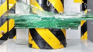 200 tons of pressure can crush 30 pieces of tempered glass?