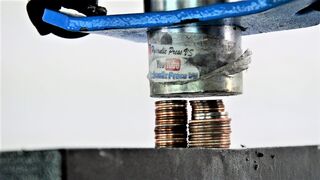 Coins vs Hydraulic Press - Crushing coins
