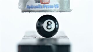 Pool Balls vs Hydraulic Press - 16 Billiard Balls