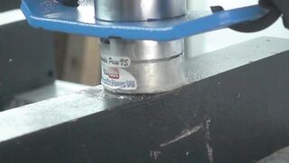 Diamond vs Gas Torch and Hydraulic Press - Fire and Spark